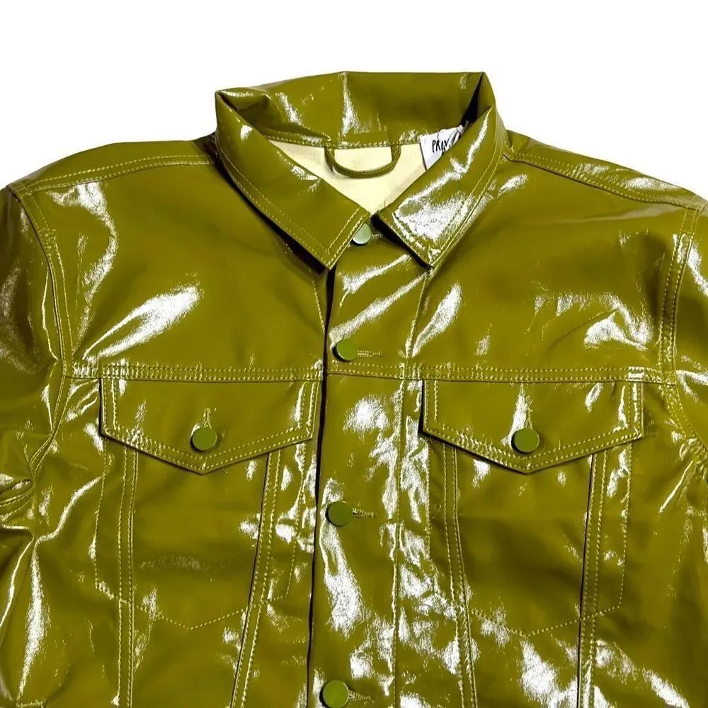 Princess Polly Starboy Green Vegan Leather Jacket MEDIUM/LARGE NWT - Picture 4 of 16
